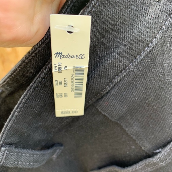 Madewell NWT 25 Denim Utility Zip Skirt in Black - Picture 7 of 7